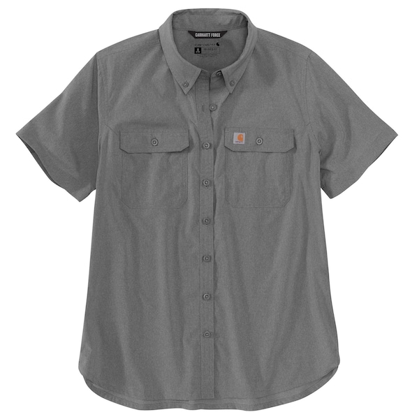 Carhartt Women's TW5292 W Force RlxdFit LW SS Shrt L REG Short Sleeve Relaxed Steel TW5292-W / 105537-STLLREG - main